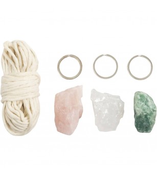 Kit creativ Macrame, Brelocuri cu cristale - Seturi creative DIY Kit creativ Macrame, Brelocuri cu cristale - Seturi creative DIY