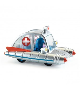 Ambulanta spatiala, Colectia Crazy Motors, Djeco - Vehicule de jucărie