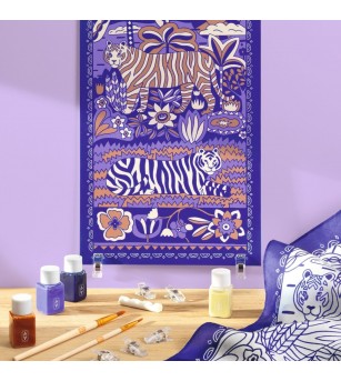 Atelier creativ 10 pentru adulti Pictura pe matase, Djeco - Lucru manual pentru adulți