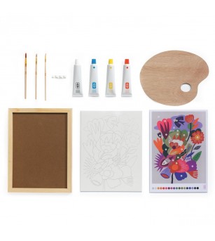 Atelier creativ 23 pentru adulti Pictura Flori, Djeco - Lucru manual pentru adulți