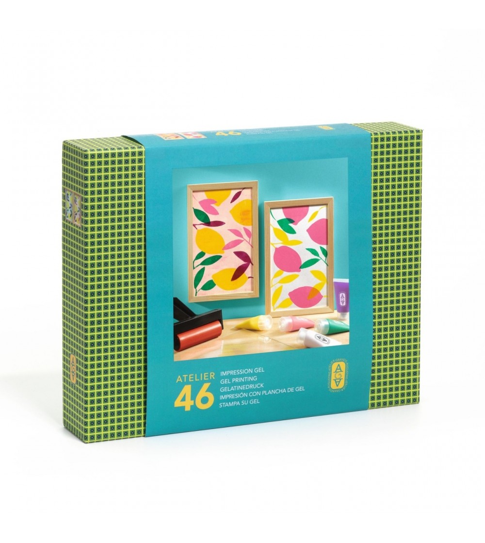Atelier creativ 46 pentru adulti Imprimare pe gel, Djeco - Lucru manual pentru adulți