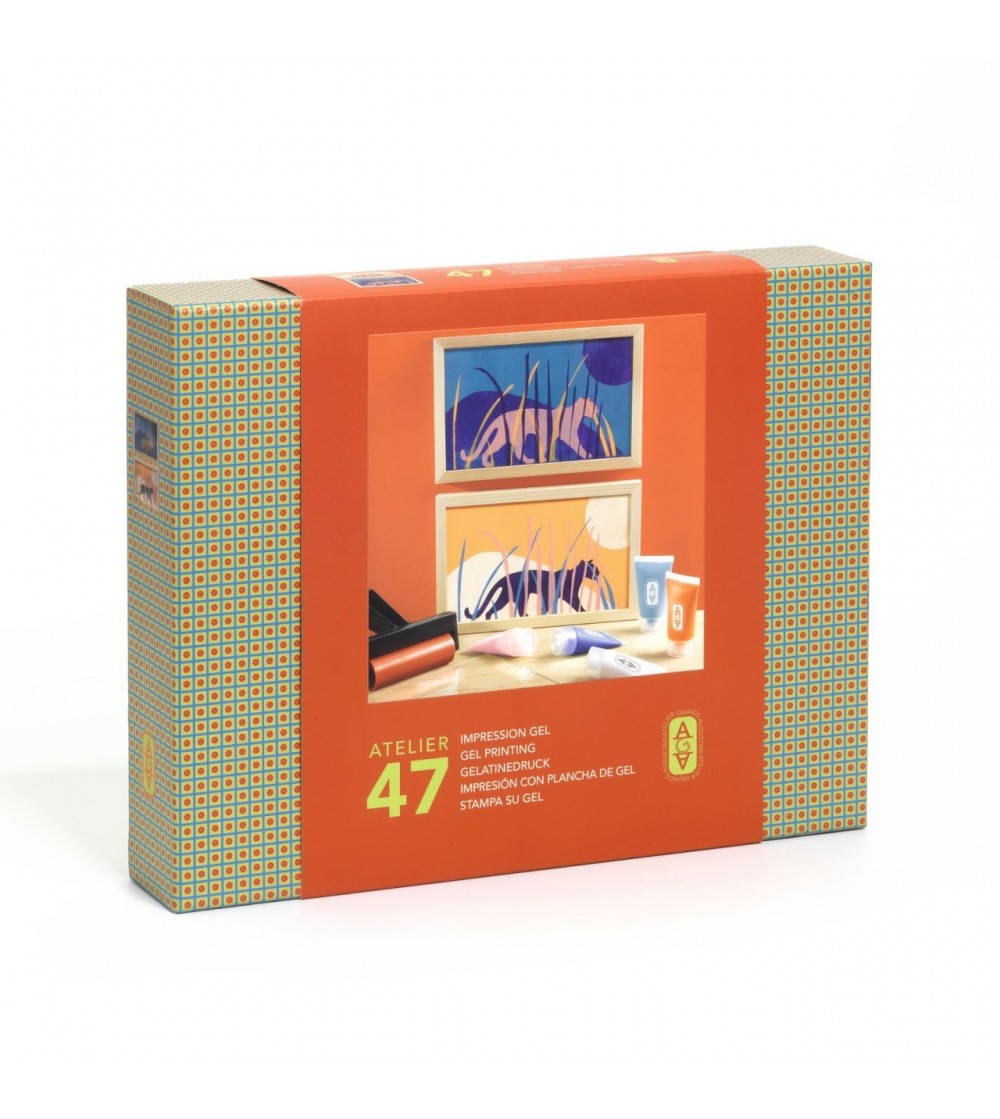 Atelier creativ 47 pentru adulti Imprimare pe gel, Djeco - Lucru manual pentru adulți