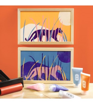 Atelier creativ 47 pentru adulti Imprimare pe gel, Djeco - Lucru manual pentru adulți