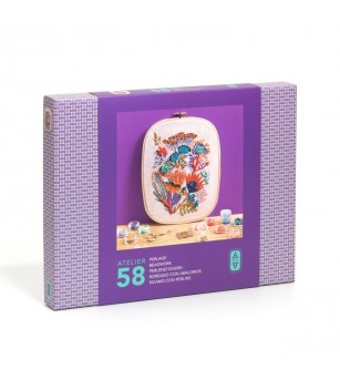 Atelier creativ 58 pentru adulti Broderie cu mărgele, Djeco - Lucru manual pentru adulți