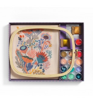 Atelier creativ 58 pentru adulti Broderie cu mărgele, Djeco - Lucru manual pentru adulți