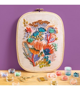Atelier creativ 58 pentru adulti Broderie cu mărgele, Djeco - Lucru manual pentru adulți