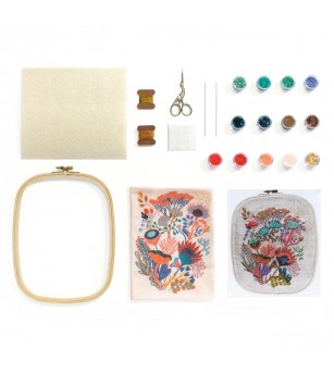 Atelier creativ 58 pentru adulti Broderie cu mărgele, Djeco - Lucru manual pentru adulți