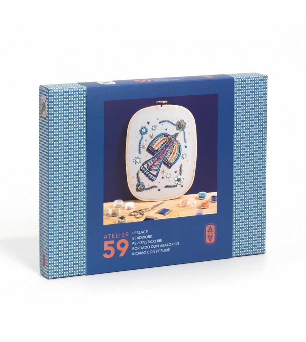 Atelier creativ 59 pentru adulti Broderie cu margele, Djeco - Lucru manual pentru adulți