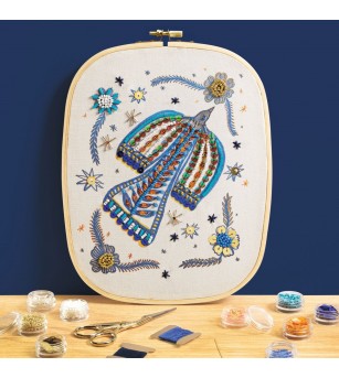 Atelier creativ 59 pentru adulti Broderie cu margele, Djeco - Lucru manual pentru adulți