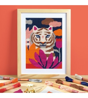 Atelier creativ 64 pentru adulti Goblen si broderie, Djeco - Lucru manual pentru adulți