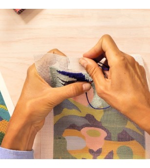 Atelier creativ 65 pentru adulti Goblen si broderie, Djeco - Lucru manual pentru adulți