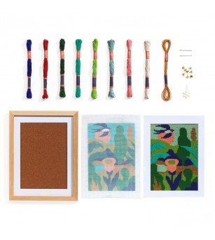 Atelier creativ 65 pentru adulti Goblen si broderie, Djeco - Lucru manual pentru adulți
