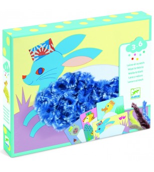 Atelier creativ Animalute cu caciulite, Djeco - Seturi creative DIY