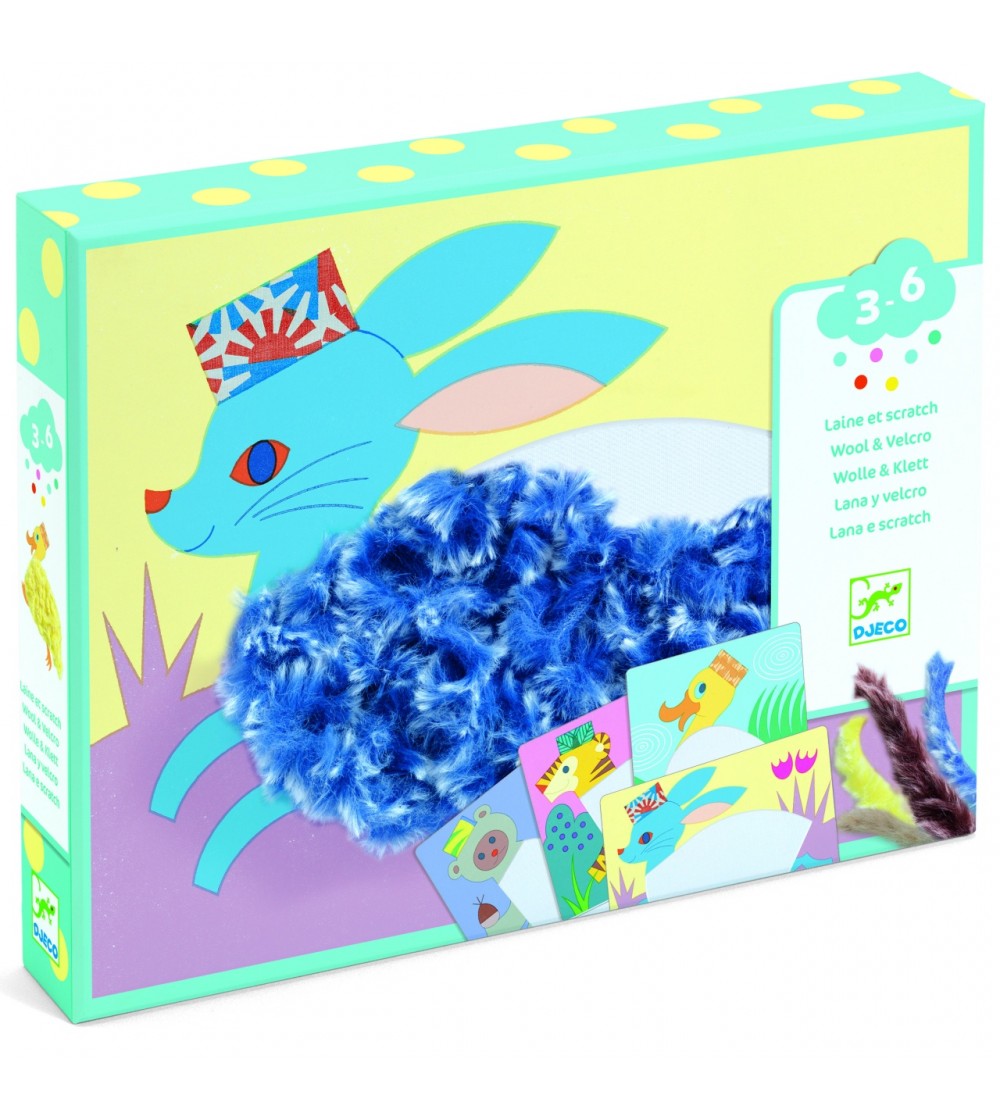 Atelier creativ Animalute cu caciulite, Djeco - Seturi creative DIY