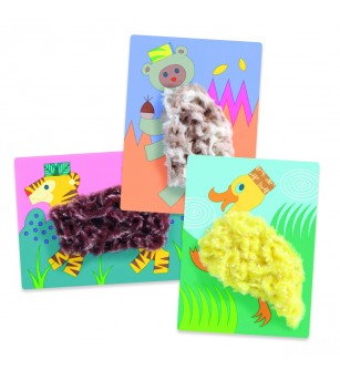 Atelier creativ Animalute cu caciulite, Djeco - Seturi creative DIY