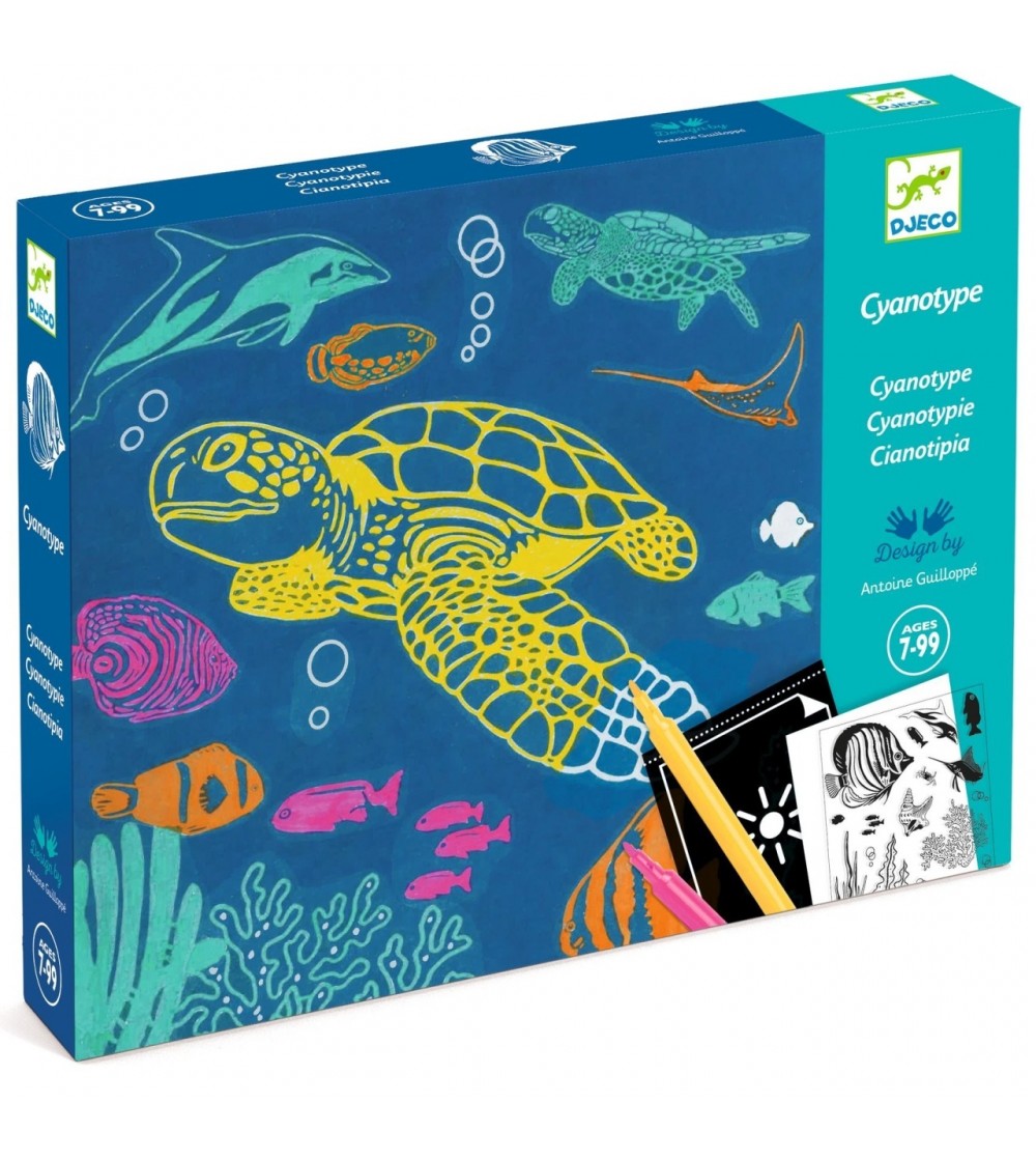 Atelier creativ cianotipie Scene subacvatice, Djeco - Seturi creative DIY