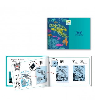 Atelier creativ cianotipie Scene subacvatice, Djeco - Seturi creative DIY