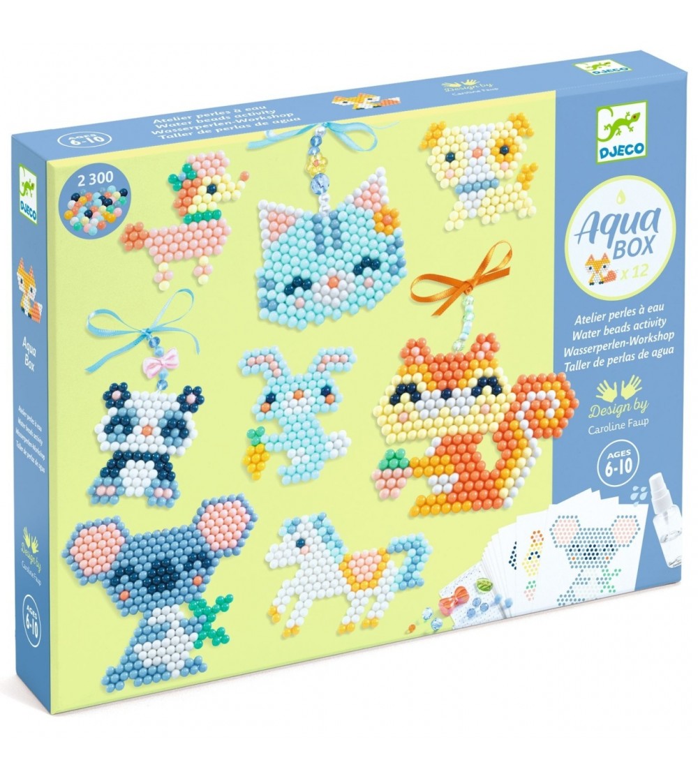 Atelier creativ cu margele Animalute norocoase, Djeco - Seturi creative DIY