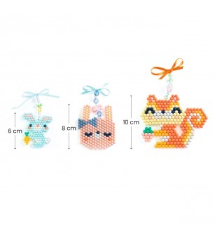 Atelier creativ cu margele Animalute norocoase, Djeco - Seturi creative DIY
