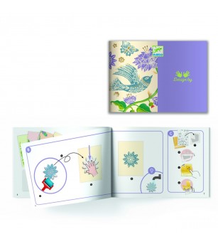 Atelier creativ de gravura Pasiune pentru flori, Djeco - Seturi creative DIY