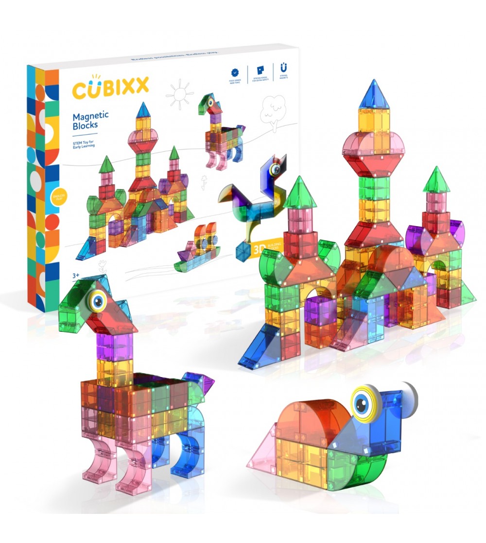 Blocuri magnetice Cubixx, 85 piese - Jucarii magnetice