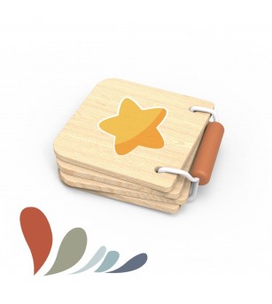 Carticica din lemn pentru bebelusi, Speedy Monkey - Jucării bebeluși