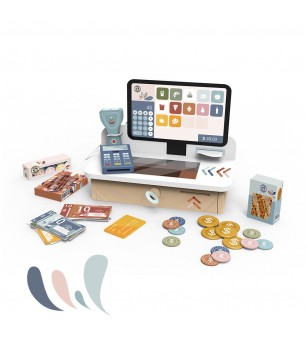 Casa de marcat din lemn, Speedy Monkey - Case de marcat de jucarie si jucarii supermarket