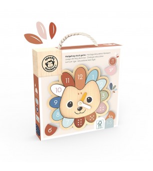 Ceas educativ din lemn, Speedy Monkey - Jucării de lemn si Montessori