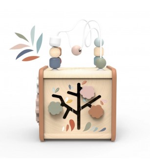 Cub educativ 5‑in‑1, Speedy Monkey - Jucării de lemn si Montessori