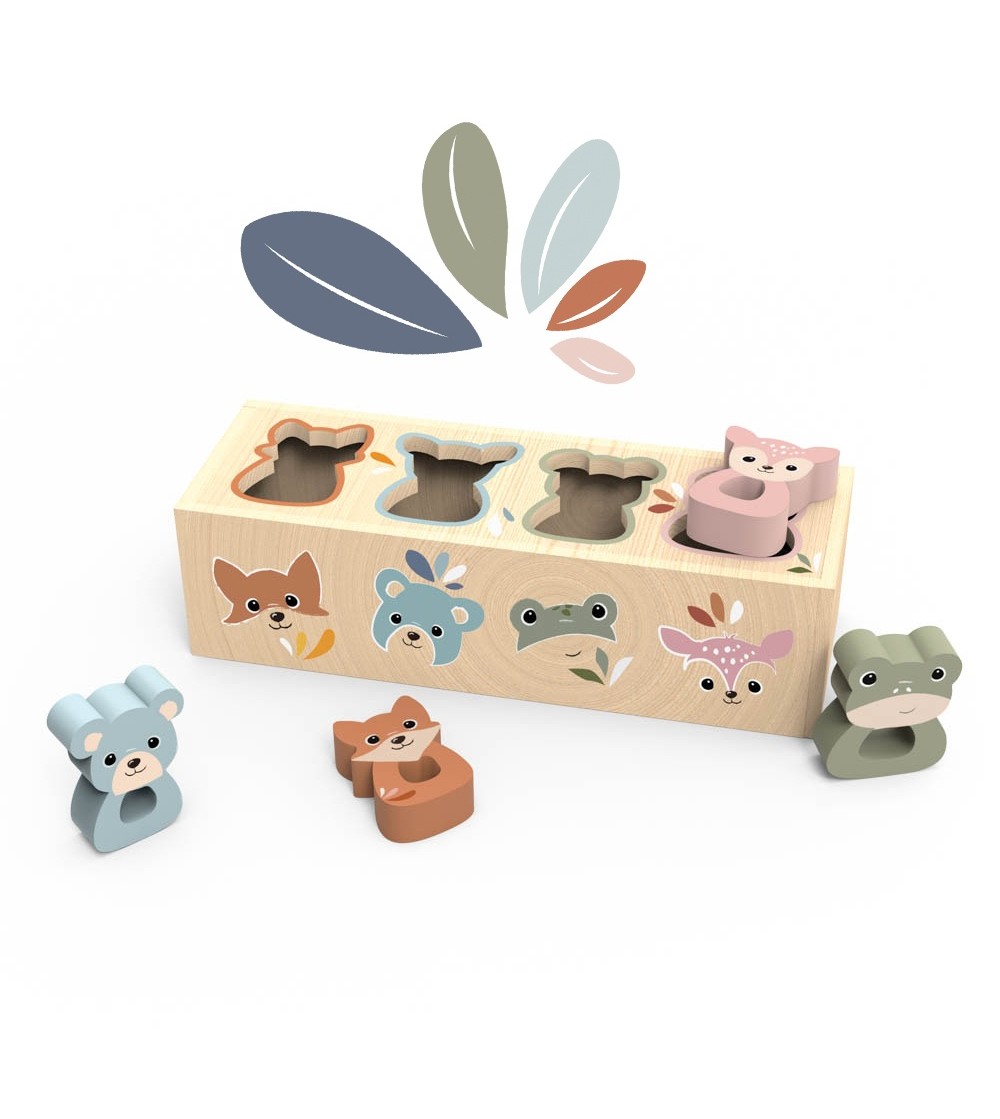 Cutie sortatoare cu forme animale din lemn, Speedy Monkey - Jucării bebeluși