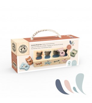 Cutie sortatoare cu forme animale din lemn, Speedy Monkey - Jucării bebeluși