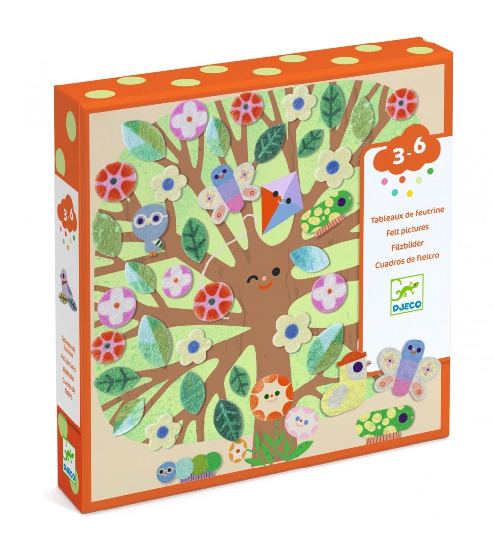 Joc creativ Colaj cu stickere din fetru, Djeco - Stickere copii și abțibilduri