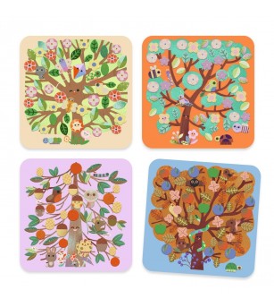 Joc creativ Colaj cu stickere din fetru, Djeco - Stickere copii și abțibilduri