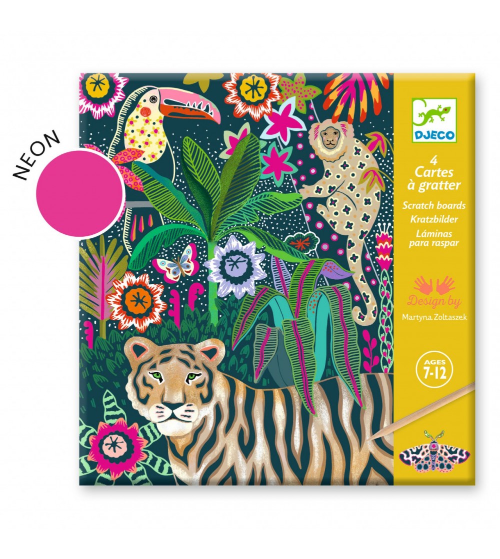 Joc creativ de razuit Rococo, Djeco - Planșe de răzuit