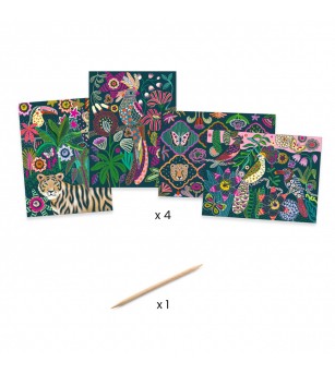 Joc creativ de razuit Rococo, Djeco - Planșe de răzuit