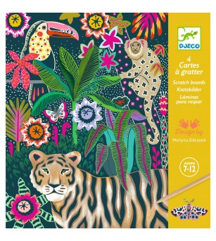 Joc creativ de razuit Rococo, Djeco - Planșe de răzuit