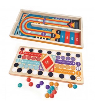 Joc de masa din lemn 2 in 1 Pinball si Ludo, Svoora - Jocuri de masă