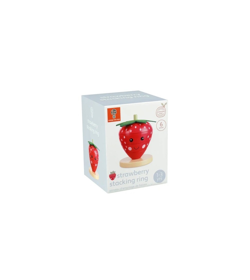 Joc de stivuit capsuna, Orange Tree Toys - Jucării de lemn si Montessori