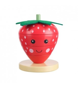 Joc de stivuit capsuna, Orange Tree Toys - Jucării de lemn si Montessori