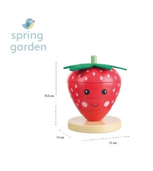 Joc de stivuit capsuna, Orange Tree Toys - Jucării de lemn si Montessori