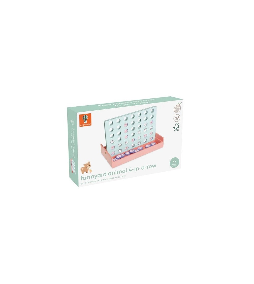 Joc din lemn 4 pe rand, Orange Tree Toys - Jocuri de observație și atenție