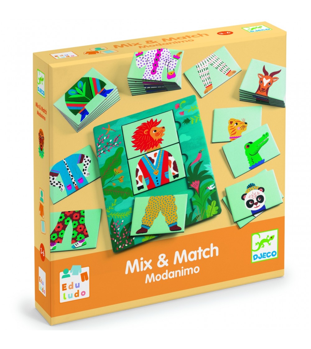 Joc Eduludo Mix & Match Modanimo, Djeco - Jocuri de masă
