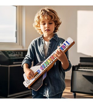 Joc STEM DIY Chitara Electrica Interactiva, TopBright - Chitară copii