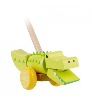 Jucarie de impins crocodil, Orange Tree Toys - Jucării de tras și împins