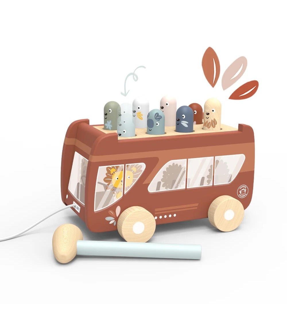 Jucarie de tras autobuz, Speedy Monkey - Jucării de tras și împins