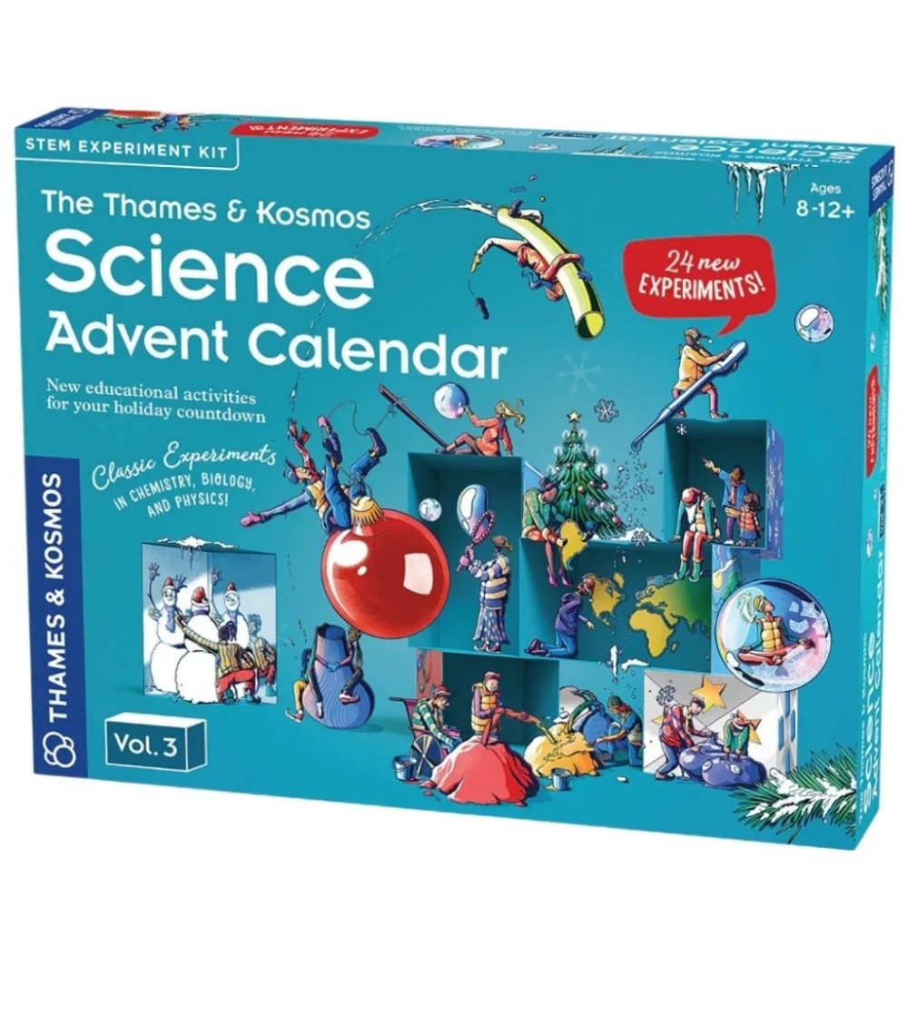 Jucarie educativa Kit STEM Calendarul stiintific de Advent versiunea 3, Thames & Kosmos - Jocuri STEM