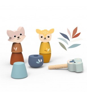 Jucarie interactiva animale cu surub, Speedy Monkey - Jucării de lemn si Montessori