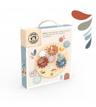 Jucarie interactiva cu roti dintate, Speedy Monkey - Jucării de lemn si Montessori