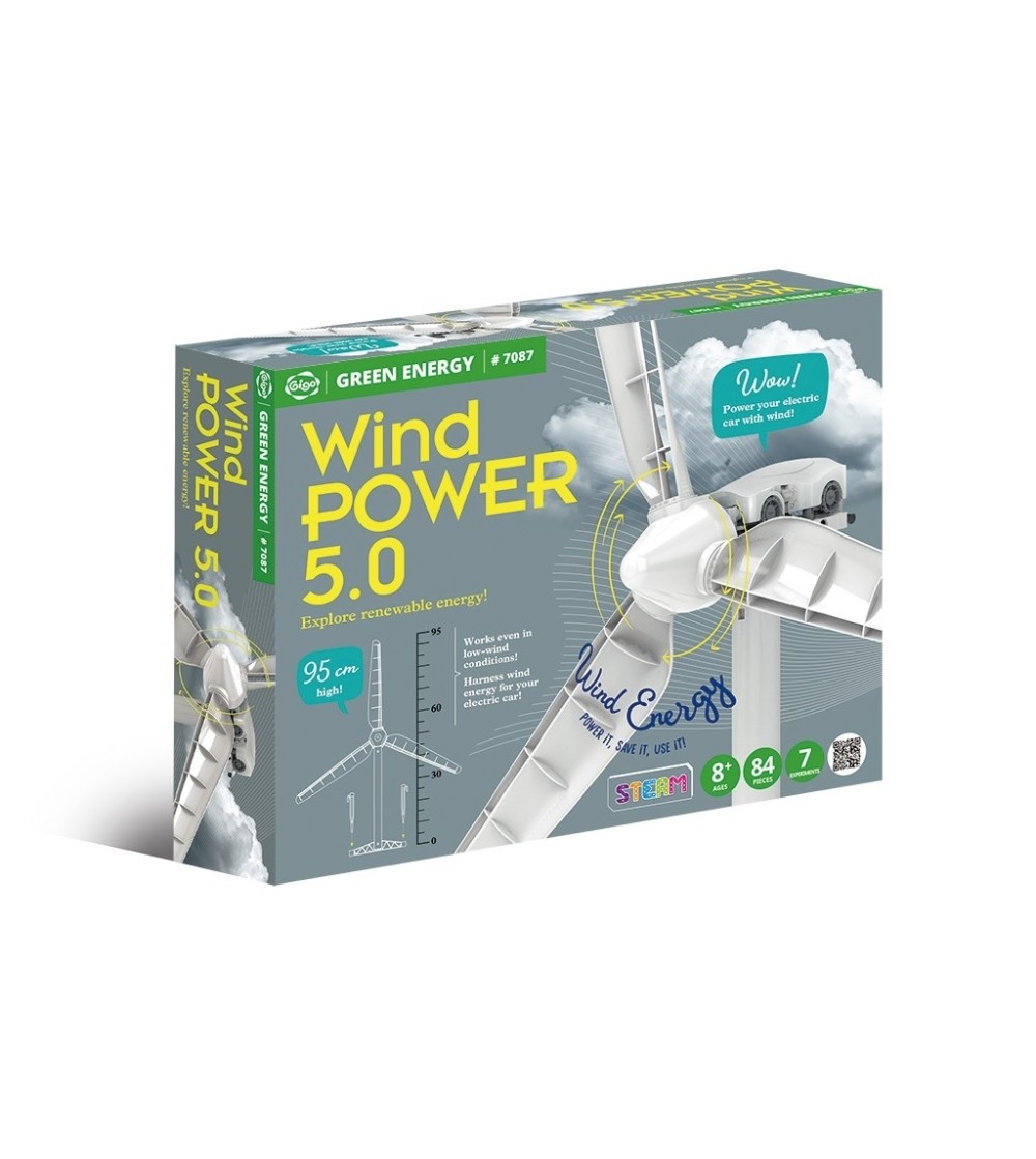 Kit STEM Energia eoliana cu turbina si masinuta electrica, Gigo Toys - Jocuri construcție