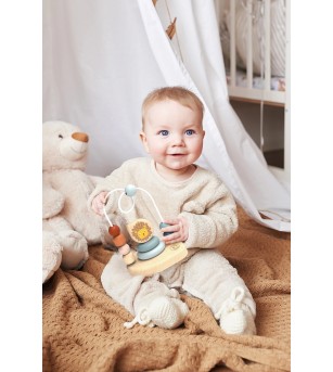 Labirint cu margele din lemn, Speedy Monkey - Jucării bebeluși